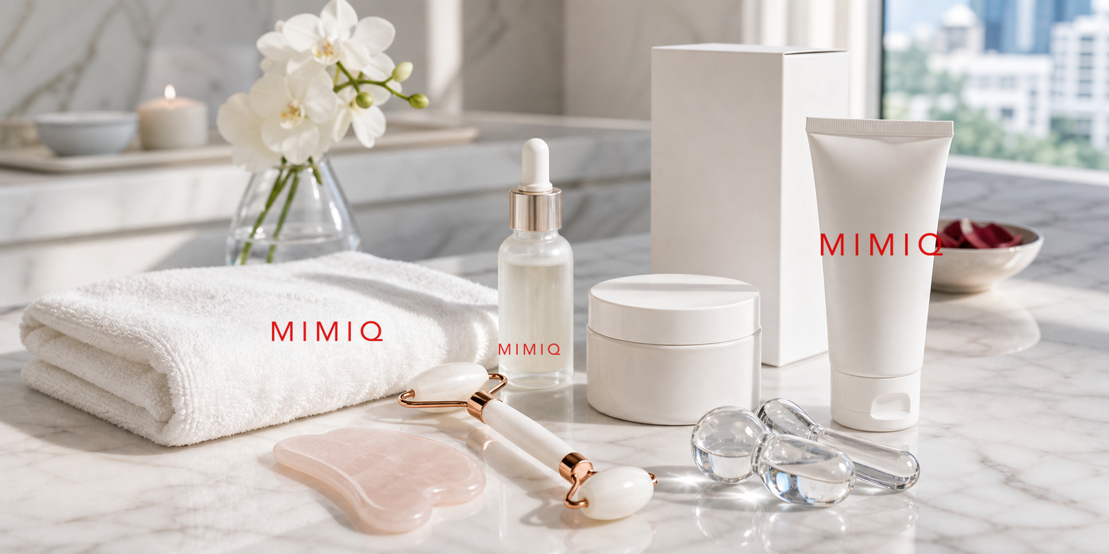 MIMIQ tools and towels for best facial Bangkok