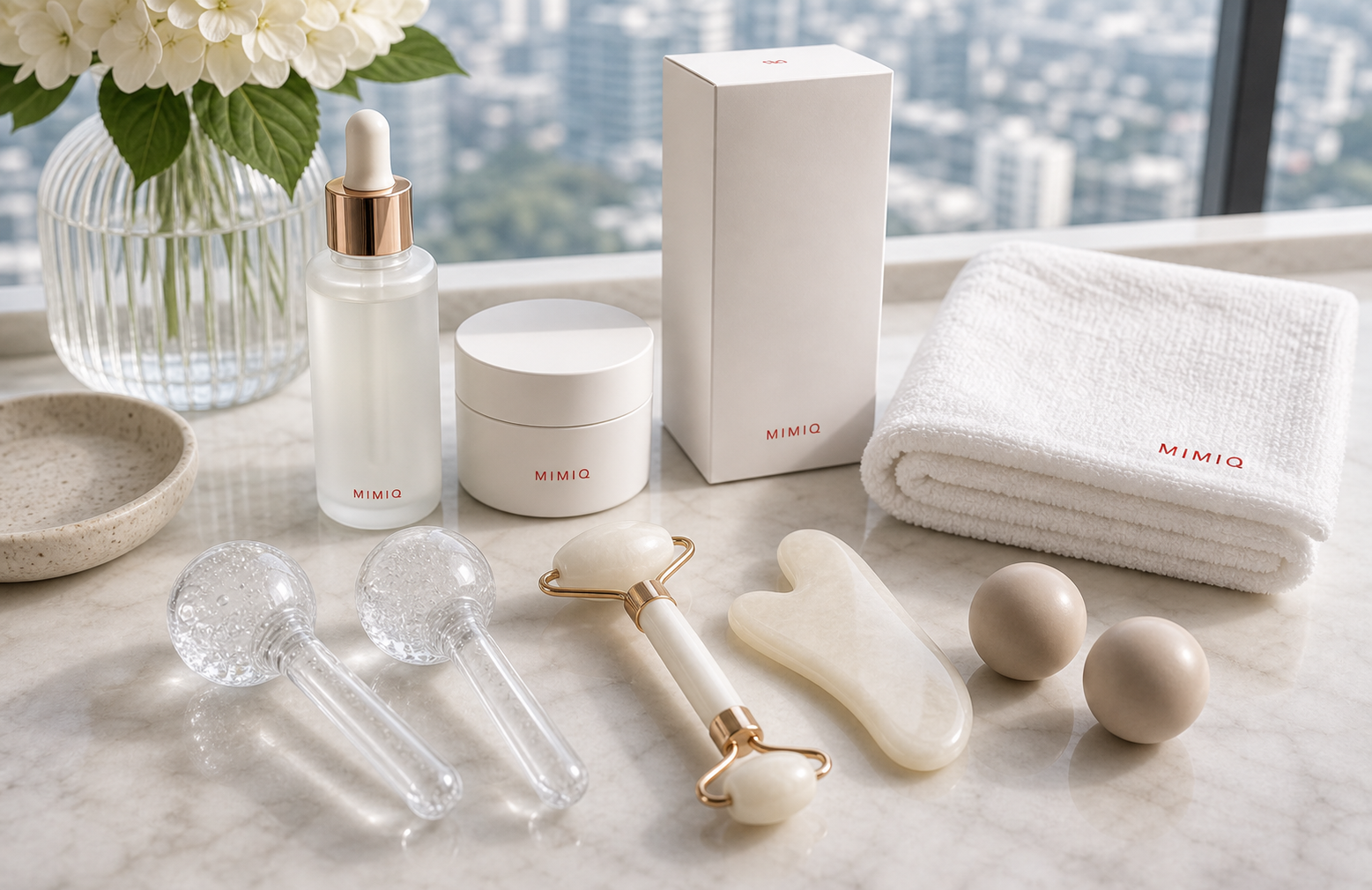 MIMIQ tools and towels for facial lifting Bangkok