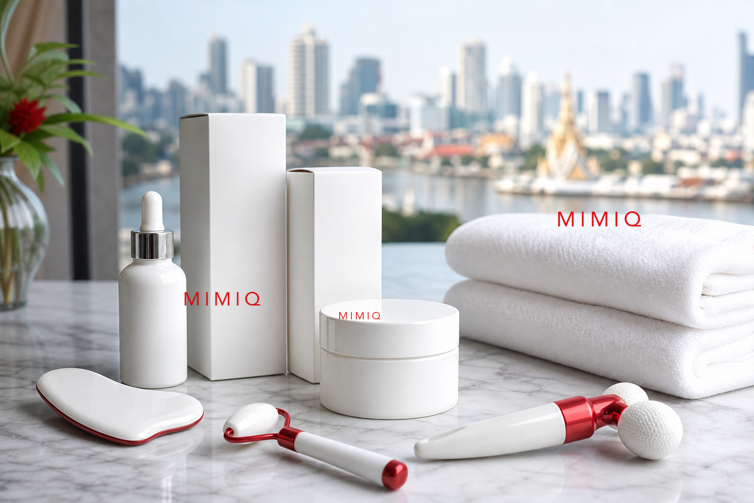 MIMIQ tools and towels for skin barrier face workout Bangkok