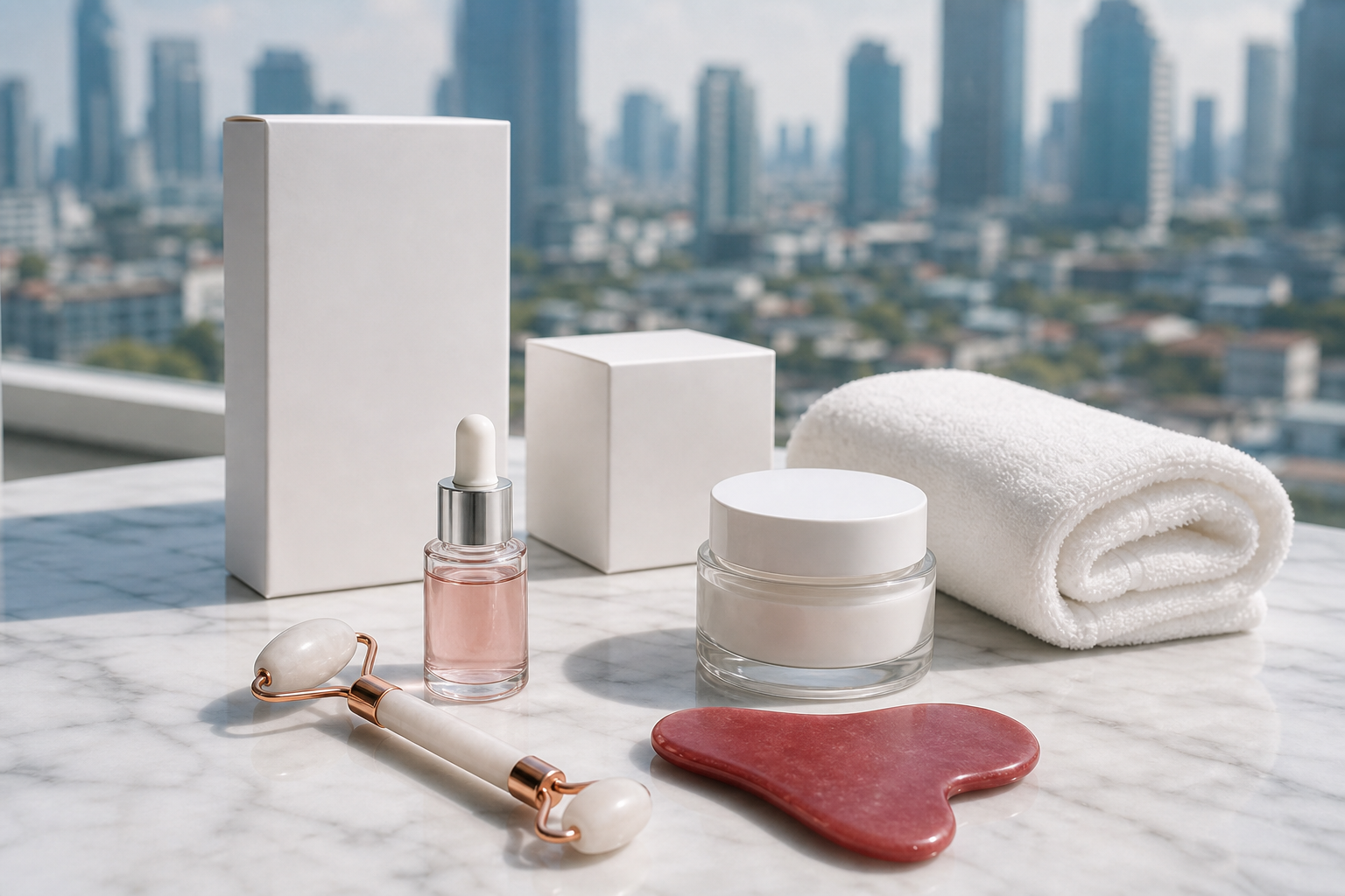 MIMIQ tools and towels for V-line face workout Bangkok